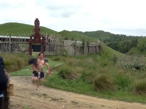 Warier running to meet us, we must ask permission to enter.